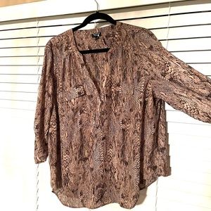 Snake printed blouse- sexy but classy!